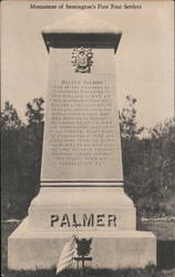 Monument of Stonington's First Four Settlers Postcard