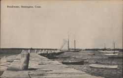 Breakwater, Stonington, Conn. Connecticut Postcard Postcard Postcard