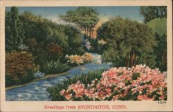 Greetings from Stonington, Connecticut Postcard