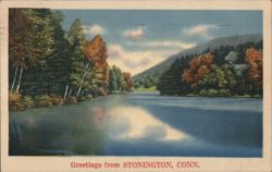 Greetings from Stonington, Conn. Connecticut Postcard Postcard Postcard