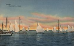 Sailing, Stonington, Conn. Postcard