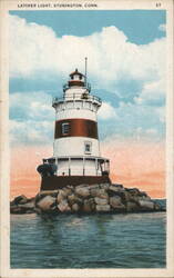 Latimer Light, Stonington, Conn. Connecticut Postcard Postcard Postcard