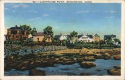 Lighthouse Point, Stonington, Conn. Connecticut Postcard Postcard Postcard