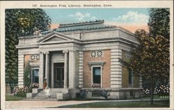 Stonington Free Library, Stonington, Conn. Connecticut Postcard Postcard Postcard