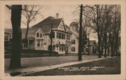 Street View from Library, Stonington, CT Connecticut Postcard Postcard Postcard