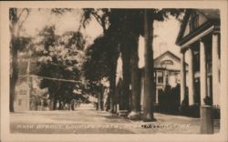 Main Street, Looking North, Stonington, CT Connecticut Postcard Postcard Postcard