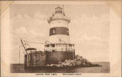 Latimer Reef Light, Stonington, Connecticut Postcard Postcard Postcard