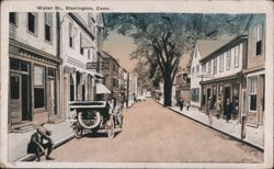 Water St., Stonington, Conn. Postcard