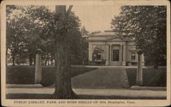 Public Library, Park, and Bomb Shells of 1814, Stonington Connecticut Postcard Postcard Postcard