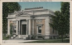 Stonington Free Library, Stonington, CT Postcard