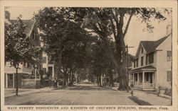 Main Street Residences and Knights of Columbus Building Stonington, CT Postcard Postcard Postcard