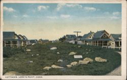 Cottages, Lord's Point, Conn. Stonington, CT Postcard Postcard Postcard