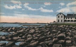 Stonington Point, Looking Northwest up Harbor, Stonington, Conn. Connecticut Postcard Postcard Postcard