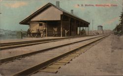 R. R. Station, Stonington, Conn. Postcard