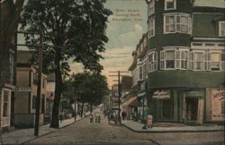 Water Street, looking North, Stonington, Conn. Connecticut Postcard Postcard Postcard