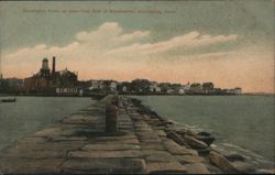 Stonington Point as seen from End of Breakwater Connecticut Postcard Postcard Postcard