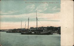 View Up Harbor from end of Breakwater, Stonington, CT Connecticut Postcard Postcard Postcard