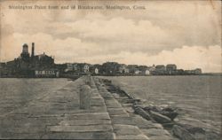 Stonington Point from Breakwater, Stonington, CT Postcard