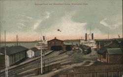 Railroad Yard and Steamboat Docks, Stonington, Conn. Postcard