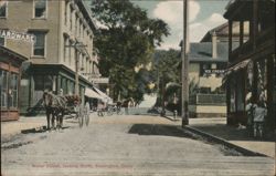 Water Street, looking North, Stonington, CT Postcard