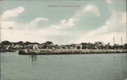 Breakwater at Stonington, Conn. Connecticut Postcard Postcard Postcard