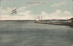 Breakwater, Stonington, Connecticut Postcard