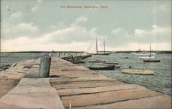 The Breakwater, Stonington, Conn. Postcard