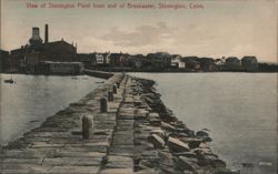 View of Stonington Point from Breakwater, Stonington, CT Connecticut Postcard Postcard Postcard