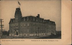 High School, Stonington, CT Postcard