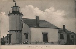 Lighthouse, Stonington, Conn. Connecticut Postcard Postcard Postcard