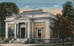 Stonington Free Library, Stonington, CT Postcard