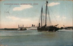 Stonington Harbor, Stonington, Conn. Postcard