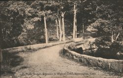 Stone Bridge - Entrance to Walnut Grove, Stonington Connecticut Postcard Postcard Postcard