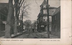 Water Street, Stonington, Connecticut Postcard