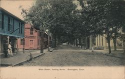 Main Street, looking North, Stonington, CT Connecticut Postcard Postcard Postcard