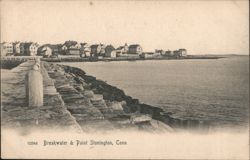 Breakwater & Point Stonington, Conn. Connecticut Postcard Postcard Postcard