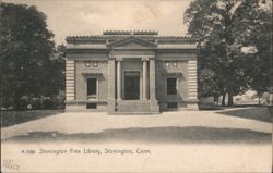 Stonington Free Library, Stonington, Conn. Postcard