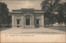 Stonington Free Library, Stonington, Conn. Postcard