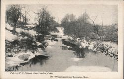 Wequetequock near Stonington, Conn. Winter Scene Connecticut Postcard Postcard Postcard