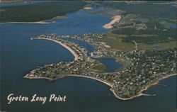 Aerial View of Groton Long Point, Connecticut Postcard