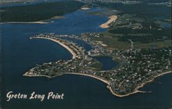 Aerial View of Groton Long Point, Connecticut Postcard