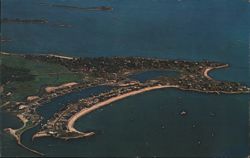 Aerial View of Groton Long Point, Connecticut Postcard