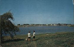 Scene of the Inner Lagoon, Groton Long Point, CT Postcard