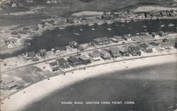 Board Walk, Groton Long Point, CT Postcard