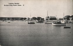 Lagoon Harbor, Groton Long Point, CT Postcard