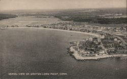 Aerial View of Groton Long Point, Connecticut Postcard