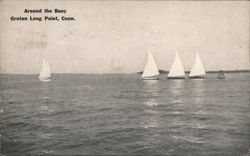 Around the Buoy, Groton Long Point, CT Postcard