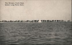 The Winner - Yacht Race, Groton Long Point, Conn. Postcard