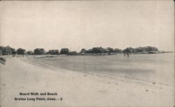 Board Walk and Beach, Groton Long Point Postcard