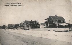 Along the Board Walk, Groton Long Point, CT Postcard